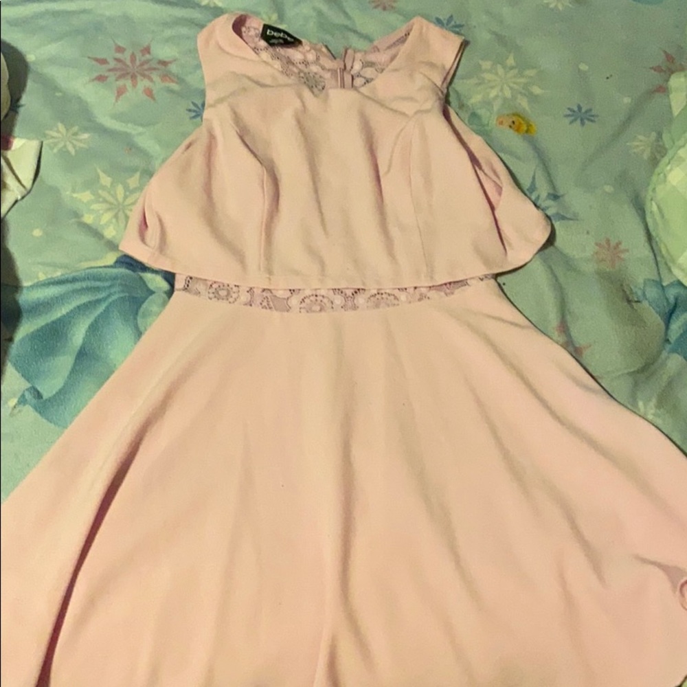 Purple dress lace in the back and also back zipper